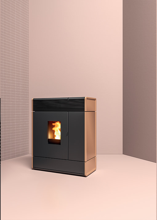 Dettaglio stufa a pellet Aki