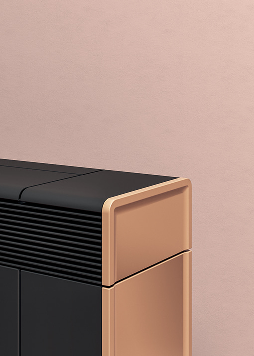 Dettaglio stufa a pellet Aki